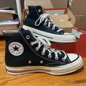 Black Converse Chuck 70s High Top Canvas Sneakers Size 8 Womens